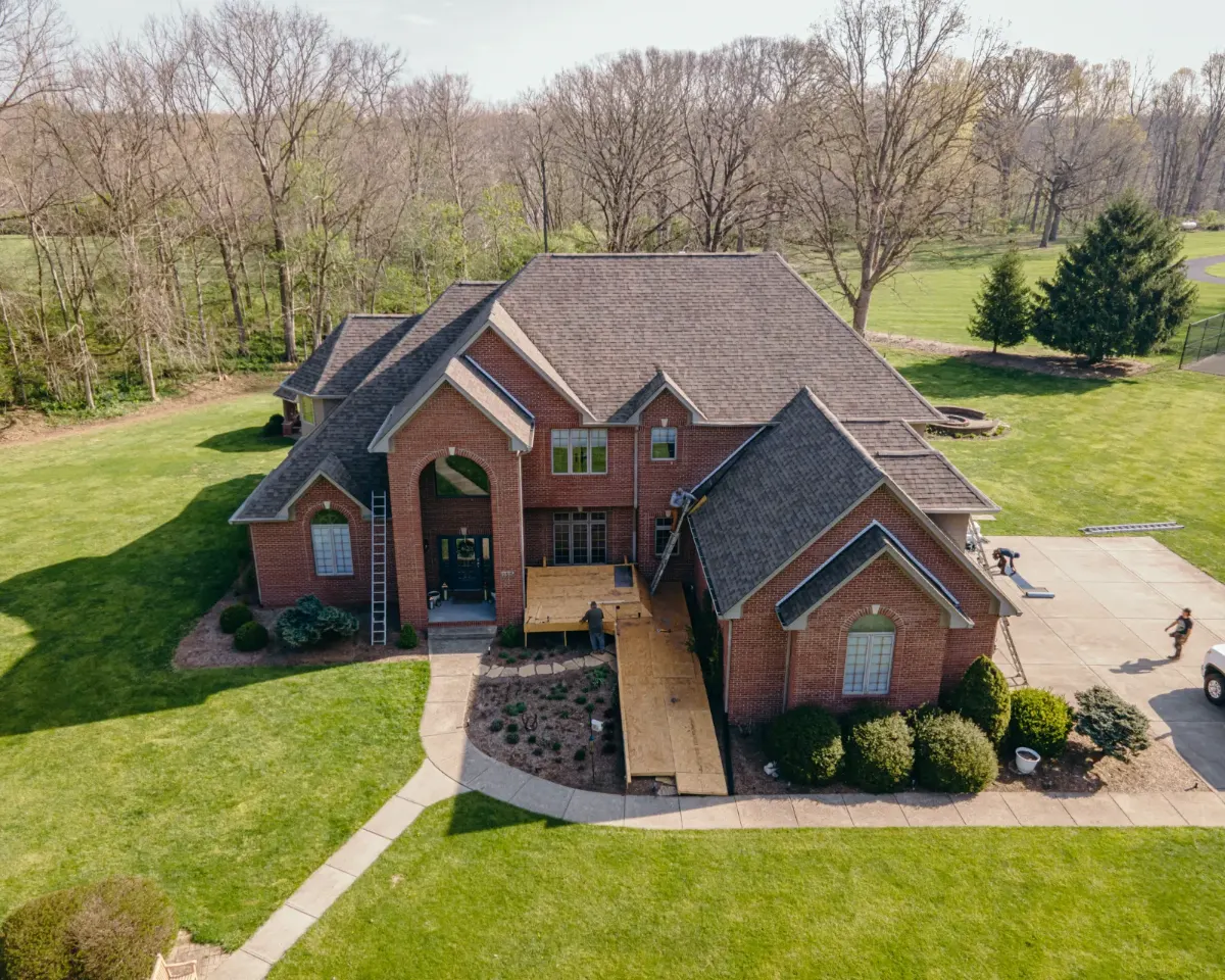 Architectural asphalt shingles completed in Viking Meadows, Westfield, IN (December 2025)